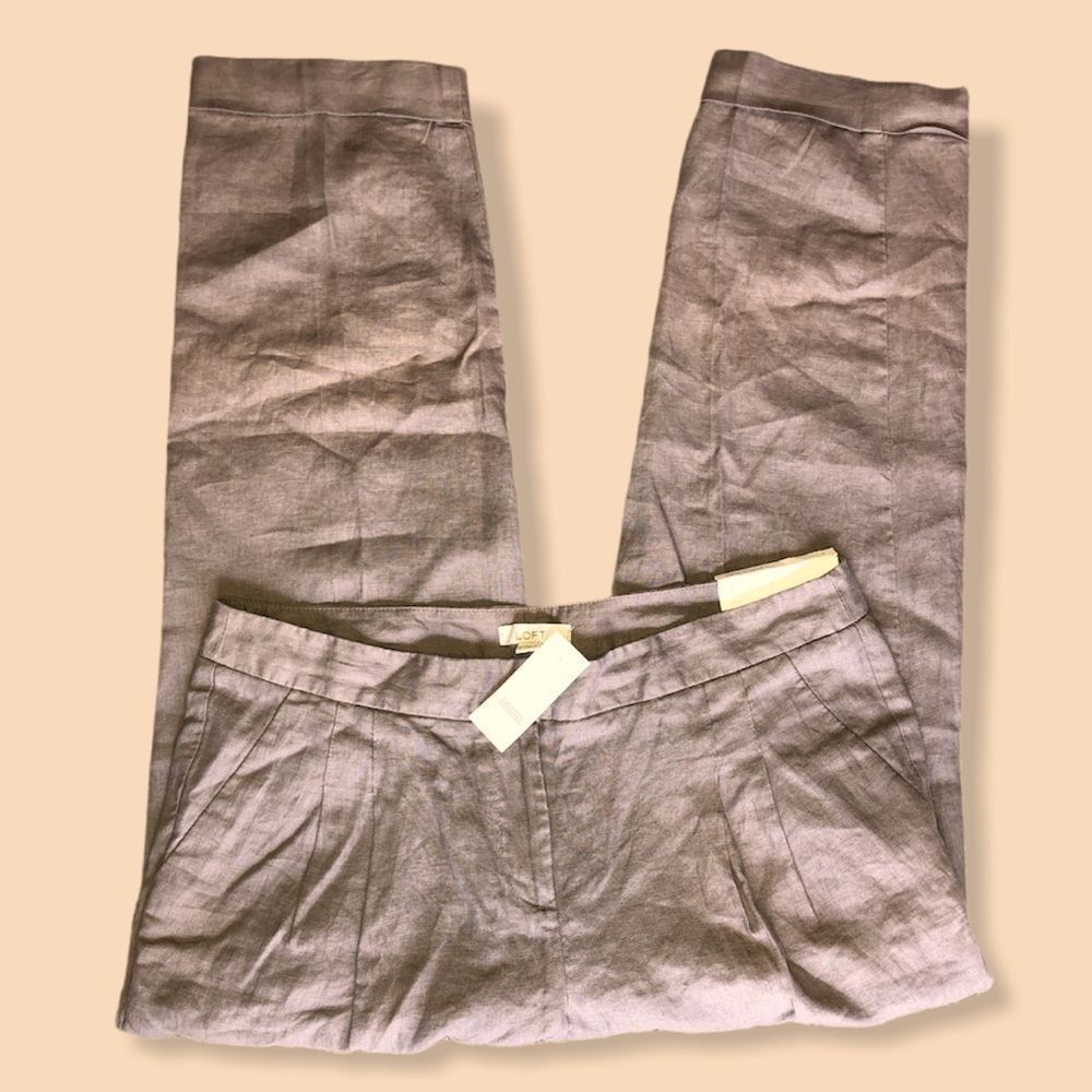 NWT Ann Taylor LOFT Marisa cropped linen pants